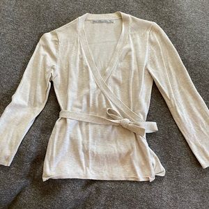 Cute Cream Cardigan with Tie